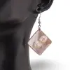Cercei romb cu scoica naturala si perla, imagine 2