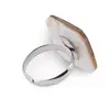 Inel reglabil patrat cu sidef si scoica abalone mozaic, imagine 2