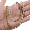 Set bratara si colier Peridot neuniform si sfere 3-6mm cu Piatra lunii neuniforma 6-8mm si steluta din Hematit auriu 6mm, imagine 3