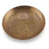 Tava vintage rotunda din alama patinat, 11cm