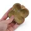 Scrumiera vintage din alama in forma de trifoi, 7cm, imagine 3