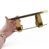 Suport lumanari vintage din alama, model cu doua cercuri de fixare, 24cm, imagine 3
