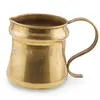 Cana vintage din alama cu maner lateral, 12cm