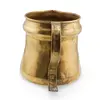 Cana vintage din alama cu maner lateral, 12cm, imagine 2