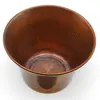 Galeata vintage din cupru ciocanit manual, 20,5cm, imagine 2