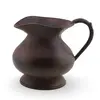 Ulcior vintage din metal patinat cu baza inaltata, 10cm