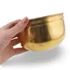 Bol vintage din alama cu margine rotunjita, 12cm, imagine 3