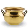 Galeata vintage din alama cu doua manere laterale, 17,5cm