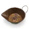 Vas vintage din alama cu maner lateral, 25cm, imagine 2
