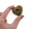 Sfesnic vintage din alama in forma de inima, 4cm, imagine 3