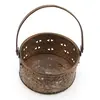 Galeata vintage din alama decorata cu maner mobil, 13cm, imagine 2