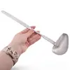 Polonic vintage din aluminiu cu maner lung si agatatoare, 30cm, imagine 3