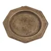 Tava vintage octogonala din alama simpla, 10cm