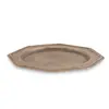 Tava vintage octogonala din alama simpla, 10cm, imagine 2