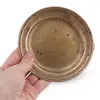 Tava vintage rotunda din alama patinata, 11cm, imagine 3
