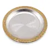 Tava vintage rotunda din inox cu margine aurie model grecesc, 10cm