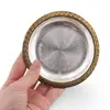 Tava vintage rotunda din inox cu margine aurie model grecesc, 10cm, imagine 3