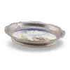 Suport pahar vintage din metal cu insertie floare alba, 9,5cm, imagine 2