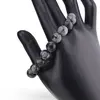 Bratara Obsidian fulg de nea sfere 10mm, imagine 2