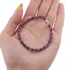 Bratara Rubin cuburi fatetate 4mm si Safir sfere fatetate 3mm, imagine 3