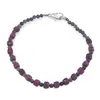Bratara Safir sfere fatetate 3mm si Rubin cuburi fatetate 4mm