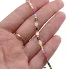 Bratara snur multicolor, Sidef alb cuburi, imagine 3
