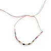 Bratara snur multicolor, Sidef alb cuburi