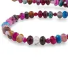 Colier Agat multicolor discuri fatetate 8mm si sfere fatetate 4mm, imagine 2