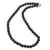 Colier Agat negru spider sfere 8mm