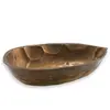 Tava vintage din alama in forma de frunza, 18cm, imagine 2