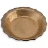 Bol vintage din alama cu margine ondulata, 24cm
