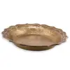 Bol vintage din alama cu margine dubla ornamentala, 25cm, imagine 2