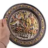 Tablou vintage din metal emailat, model camila decorativa, 25cm, imagine 3