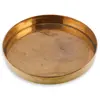 Tava vintage rotunda din alama simpla, 28,5cm