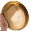 Tava vintage rotunda din alama simpla, 28,5cm, imagine 3