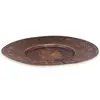 Tablou vintage din cupru gravata, model corabie si motive florale, 30cm, imagine 2