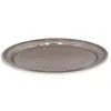 Tava vintage rotunda din metal argintiu, margine ornamentala, 31cm, imagine 2