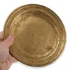 Tava vintage din alama simpla, model clasic, 17cm, imagine 3