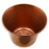 Galeata vintage din cupru ciocanit manual, 18cm, imagine 2