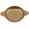 Tava vintage din alama cu doua manere ornamentale, 19cm