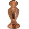 Vaza vintage din cupru gravata cu motive florale, 28cm, imagine 2
