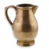 Ulcior vintage din cupru cu flori gravate, 16cm