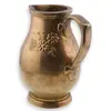 Ulcior vintage din cupru cu flori gravate, 16cm, imagine 2