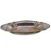 Tava vintage din metal argintiu cu margine decorata, 28cm, imagine 2