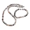 Set colier si bratara  Agat dragon veins sfere fatetate 8mm