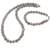 Set colier si bratara Agat gri sfere fatetate 8mm