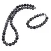 Set colier si bratara Obsidian fulg de nea sfere 10mm