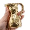 Ulcior vintage din alama cu maner decorativ, 10cm, imagine 3