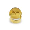 Inel din argint 925 placat cu aur 14k lucrat manual si cristale incrustate Turmalina multicolora, marimea 58, imagine 2