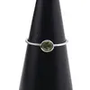 Inel din argint 925 subtire cu Peridot, marimea 54 - montura rotunda, imagine 4